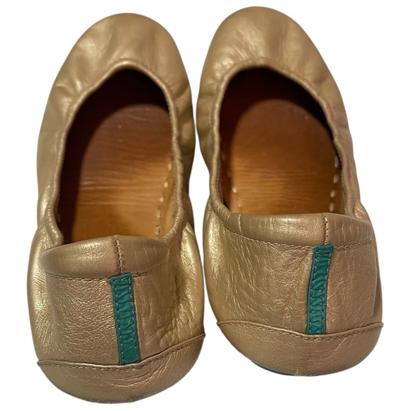 TIEKS Gold Ballet Flat Comfort On The Go Shoes Size 8 - Picture 5 of 11
